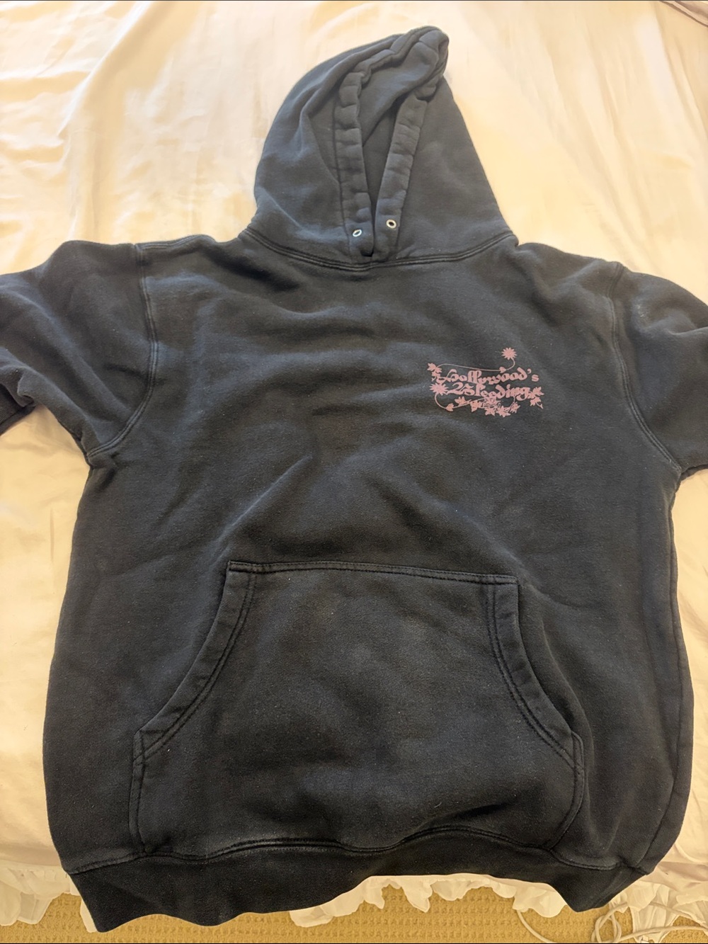 Post Malone Hooded Sweatshirt with Pink Chest Graphic